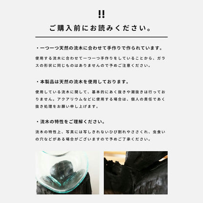 一点もの、流木×ガラスアートオブジェ｜FIERA