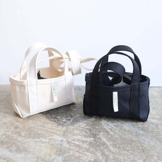 STARLETS  SSサイズ ショルダー付き キャンバス 無地 ミニトートバッグ 帆布