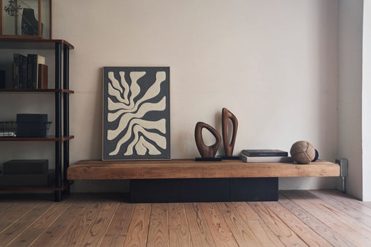 有機的な曲線を描く、モダンアートパネル（デザイン2タイプ）