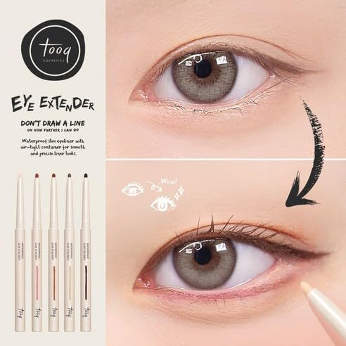 tooq Waterproof Slim Eyeliner 0.12g brush liner Eye eye makeup eyeliner eyemakeup liner pen pen eye liner pen liner sharp simple