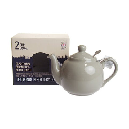 ロンドンポタリー ファームハウス ティーポット | グレイ 2CUP