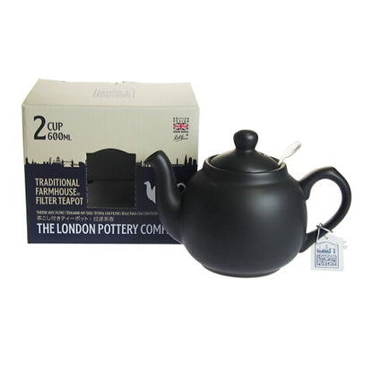 ロンドンポタリー ファームハウス ティーポット |マットブラック 2CUP