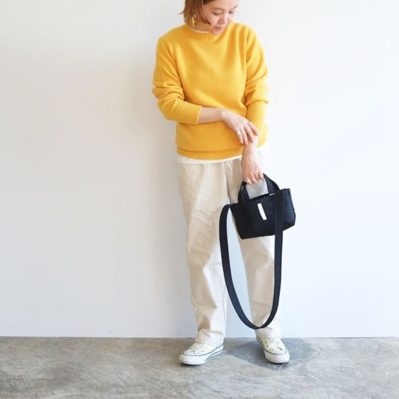 STARLETS  SSサイズ ショルダー付き キャンバス 無地 ミニトートバッグ 帆布