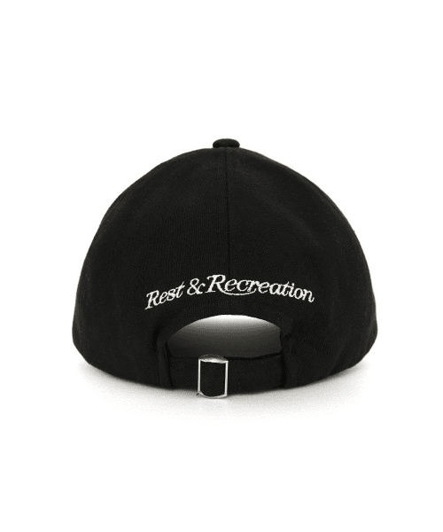 REST&RECREATION RR LOGO BALL CAP_BLACK - eonni