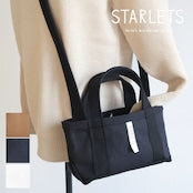 STARLETS  SSサイズ ショルダー付き キャンバス 無地 ミニトートバッグ 帆布