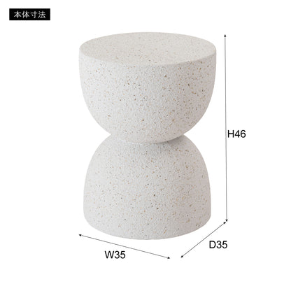 テラゾー柄のサイドテーブル 高さ46cm｜STONE