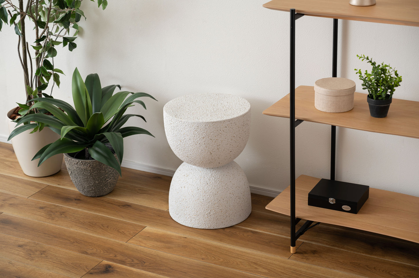 テラゾー柄でお部屋に個性を サイドテーブル 高さ46cm シンプル 北欧 ベッドサイド｜STONE