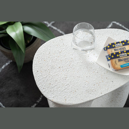 テラゾー柄のサイドテーブル 高さ45cm｜STONE