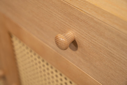 ラタン扉の木製キャビネット GAMOT 幅100cm｜form