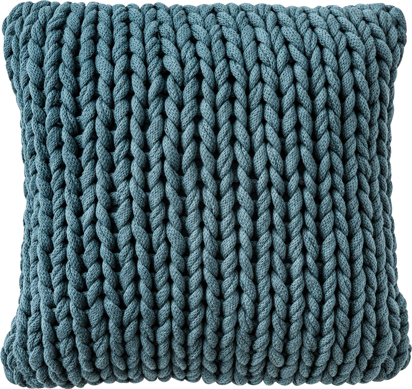 ニットのように編み込まれたクッション