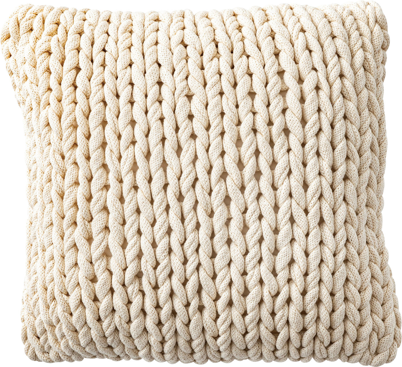 ニットのように編み込まれたクッション