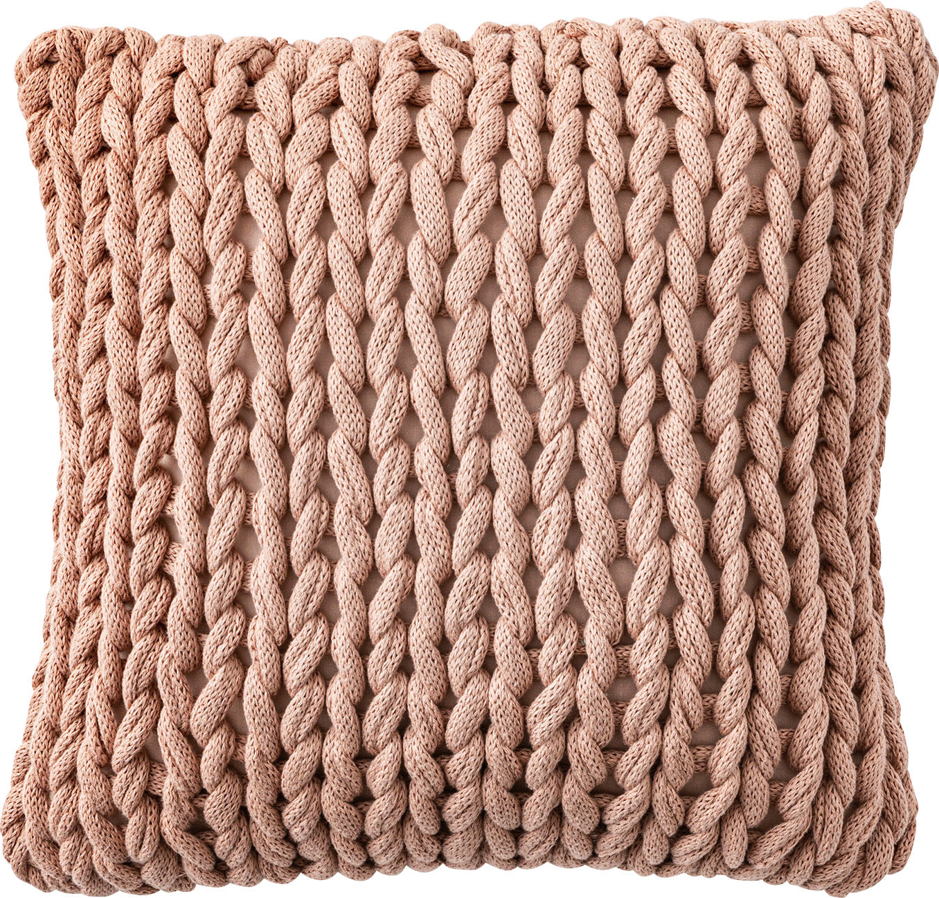 ニットのように編み込まれたクッション