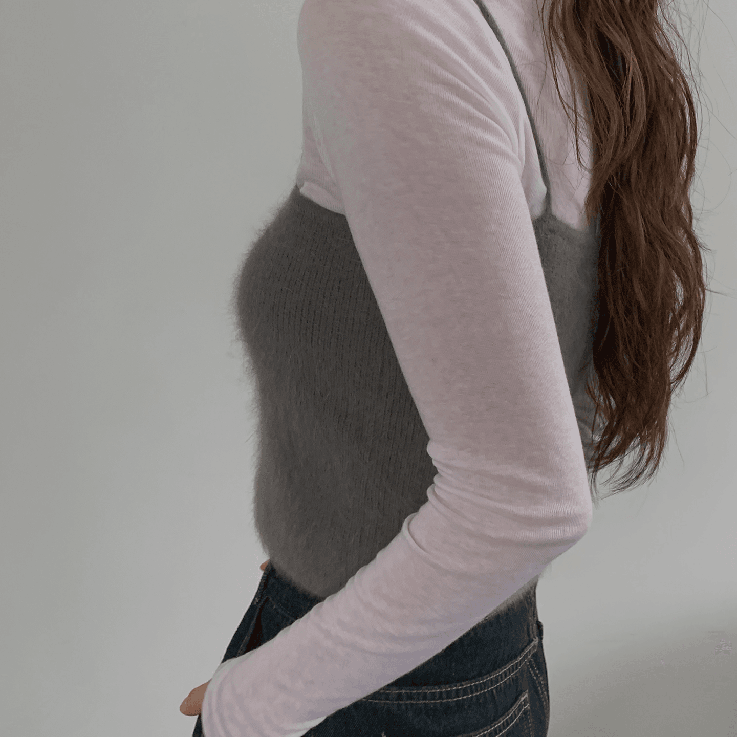 ROWSTAND　シースルーロンT＆アンドラニットビスチェ - eonni
