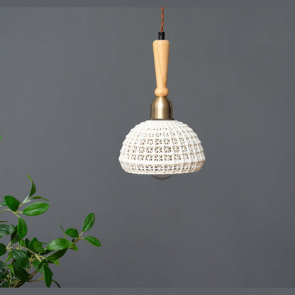 木と陶器、ぬくもりの灯 ペンダントライト LED電球対応 ｜DALO
