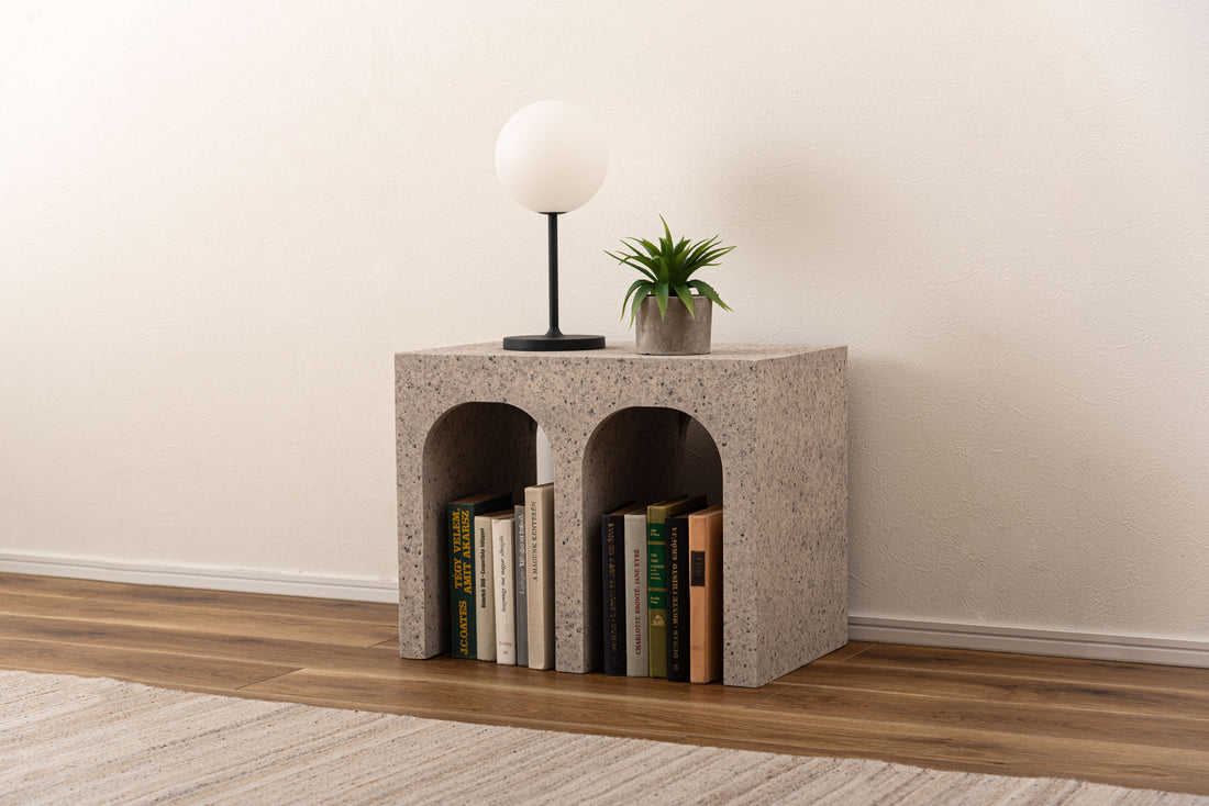 テラゾー柄 Minimal Pedestal サイドテーブル