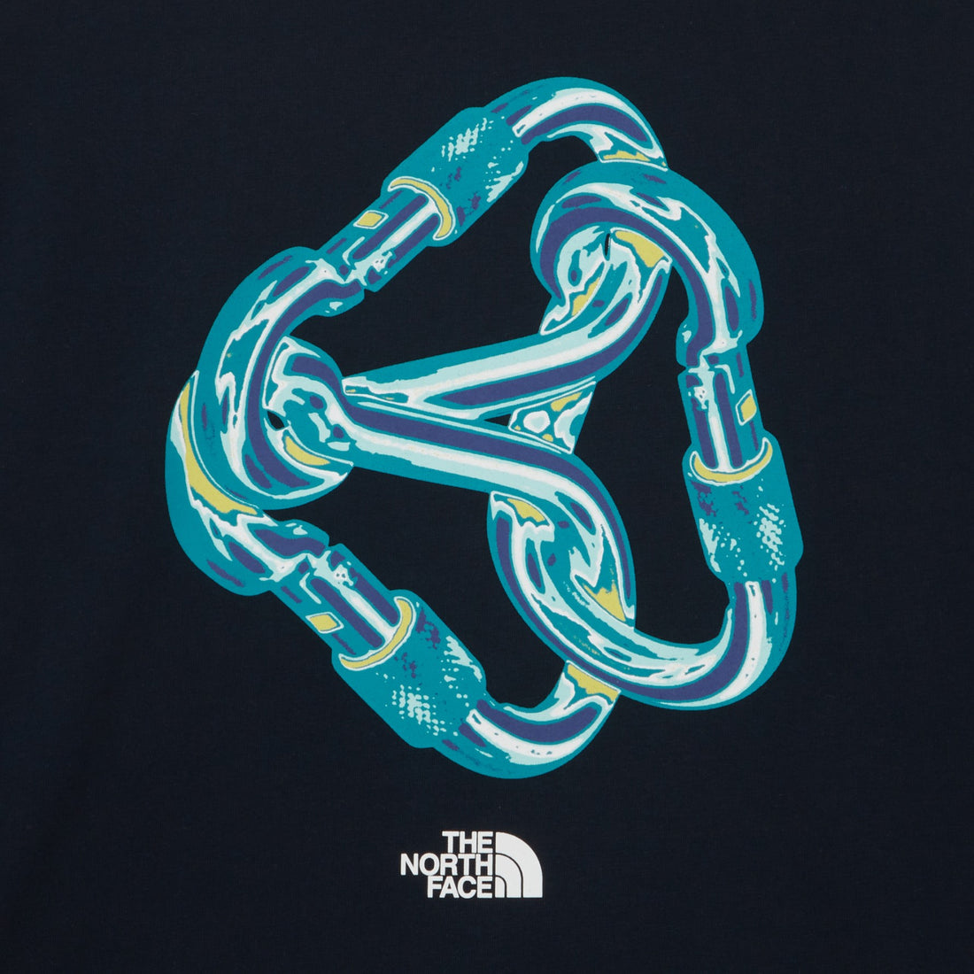 クライミングコレクション　カラビナグラフィッククルーネック長袖Tシャツ