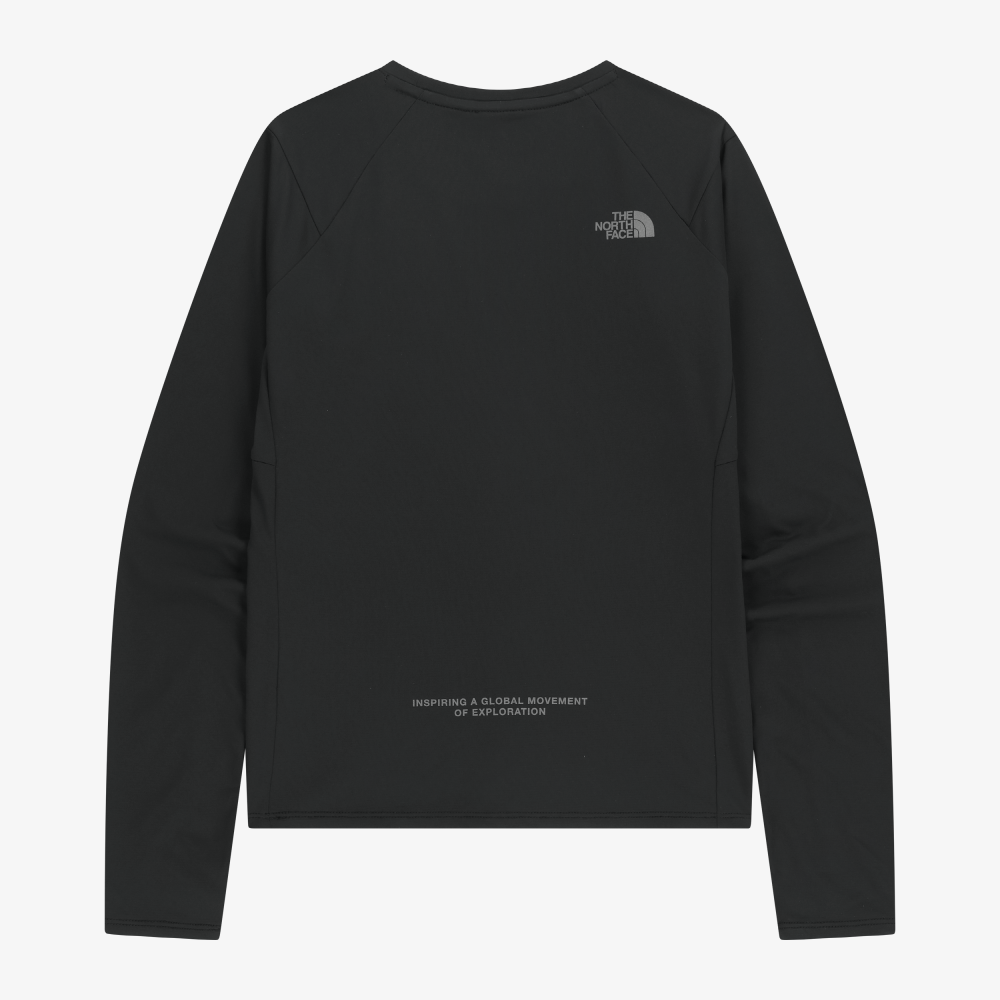 ステップアップ ロングスリーブ ラウンド T シャツ(レディース）