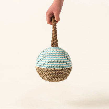 ハンドメイド ココナッツファイバー ドアストッパー｜パンダンリーフ編み