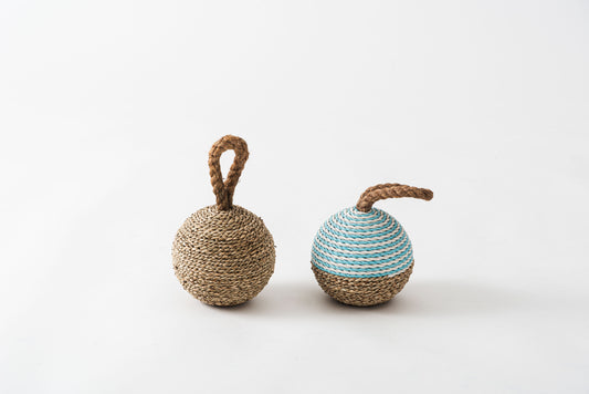 ハンドメイド ココナッツファイバー ドアストッパー｜パンダンリーフ編み