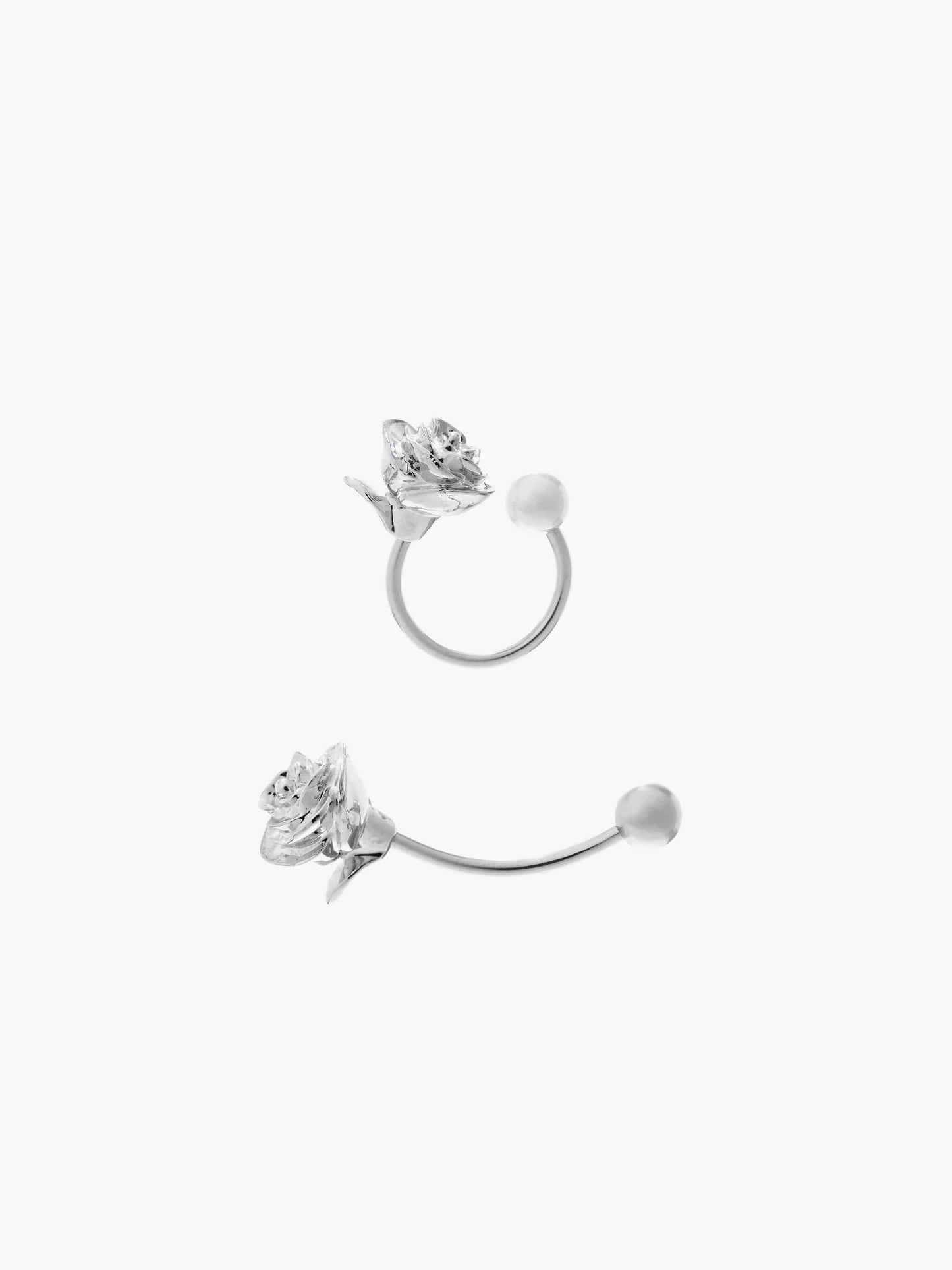 fennec ローズピアスセット - シルバー