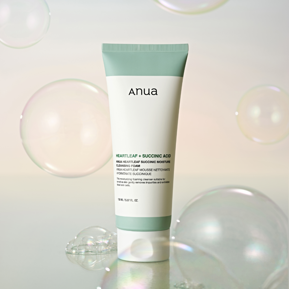 Anua ハートリーフサクシニックモイスチャークレンジングフォーム150ml